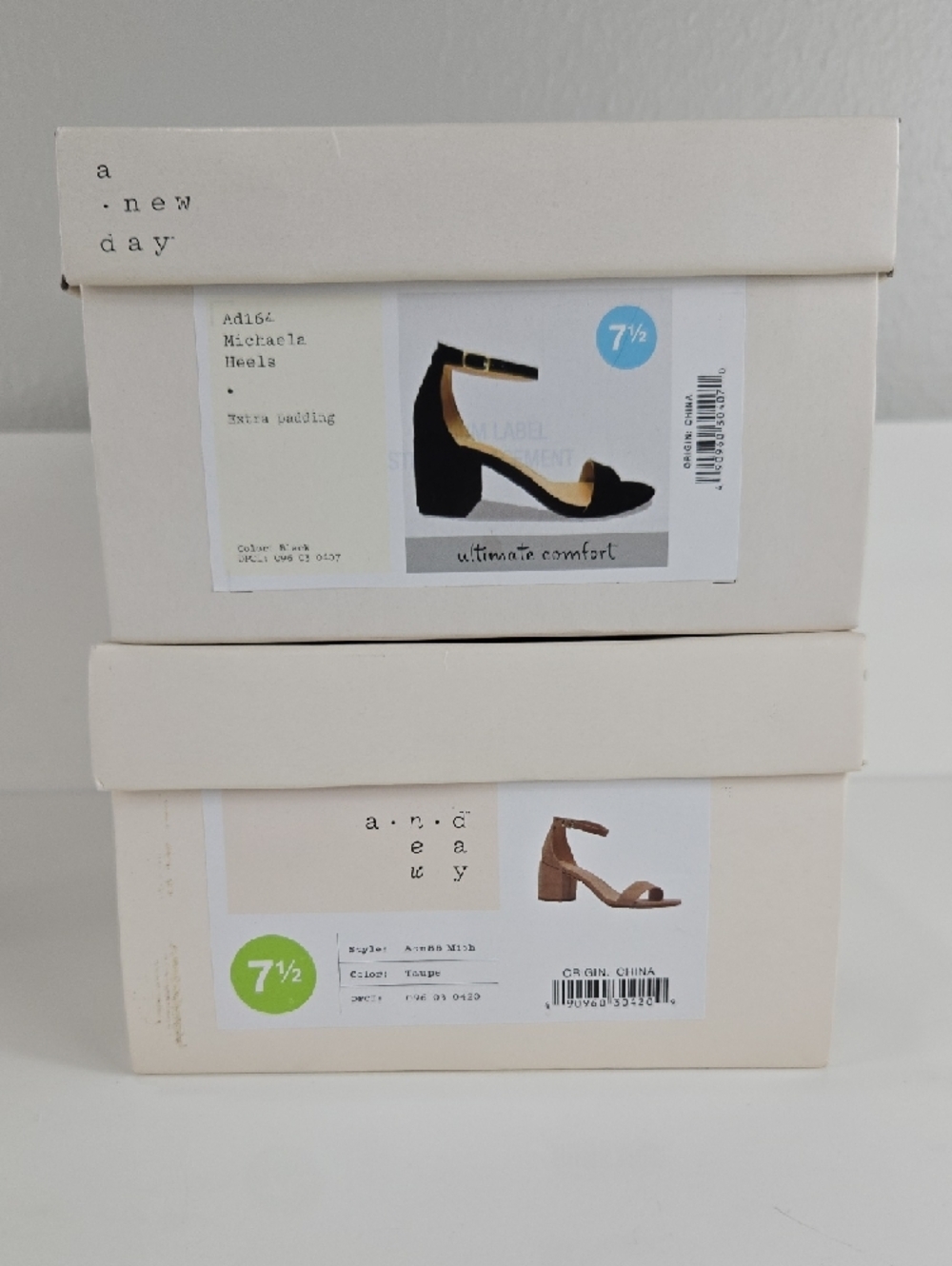 A New Day Heels Nude & Black Size 7.5 - Picture 3 of 13
